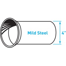 Truck Exhaust 20º Plain Lipped Flange, Mild Steel - 4" Diameter